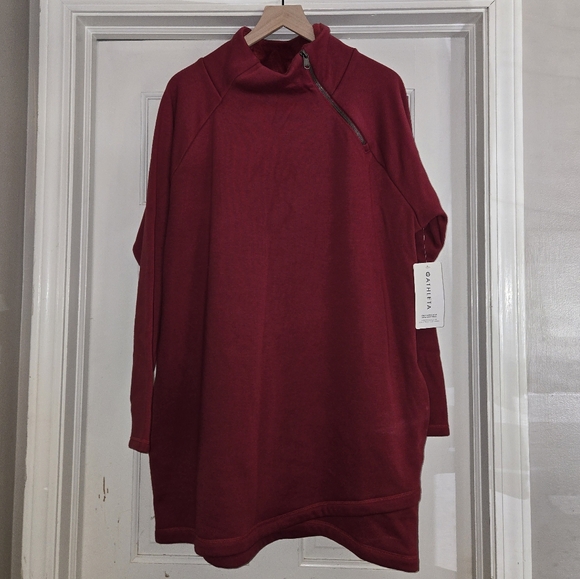 NWT ATHLETA Cozy Karma Asym Sweatshirt Dress Size 1X - Picture 3 of 6